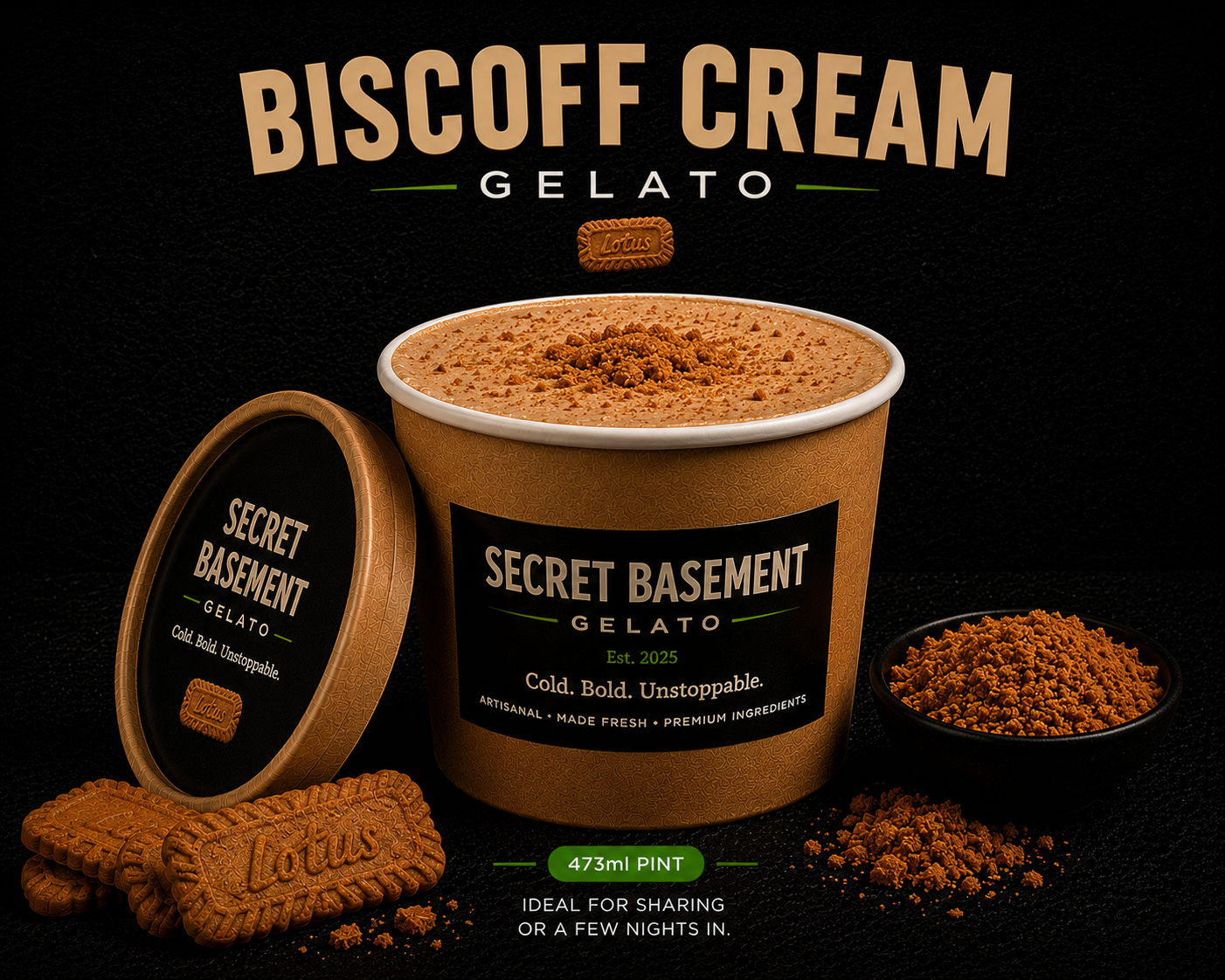 Biscoff Cream Gelato