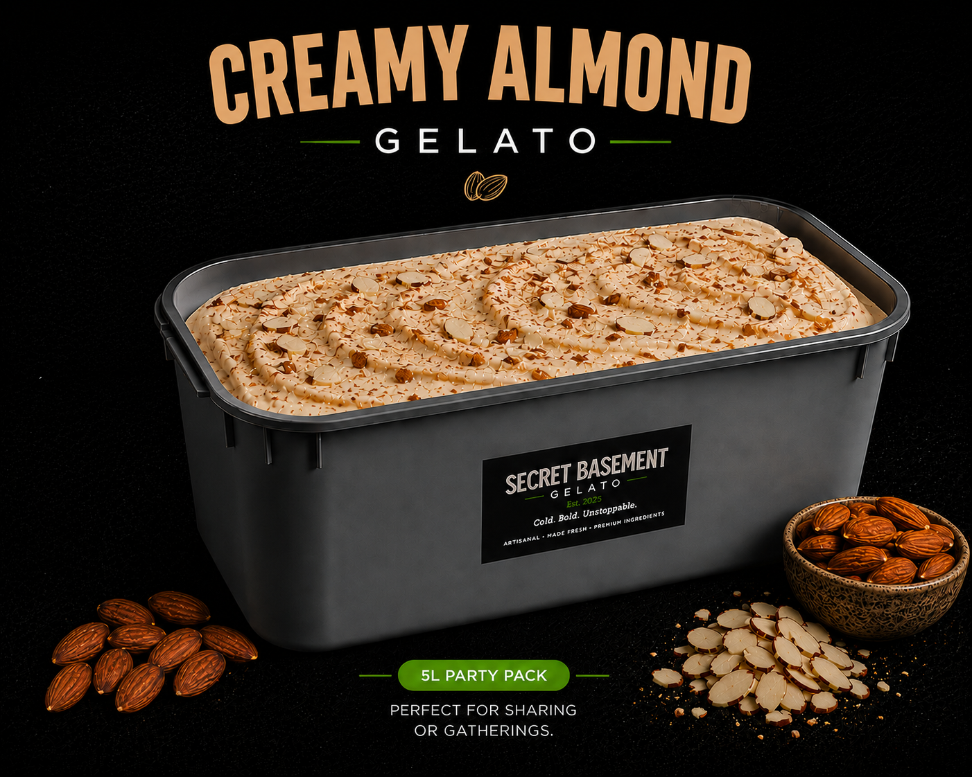 Creamy Almond Gelato