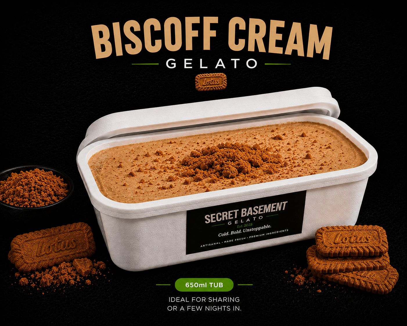Biscoff Cream Gelato