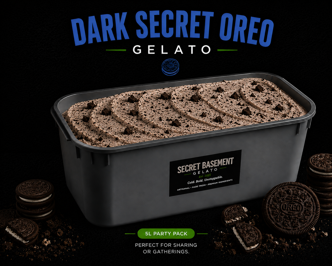 Dark Secret Oreo Gelato