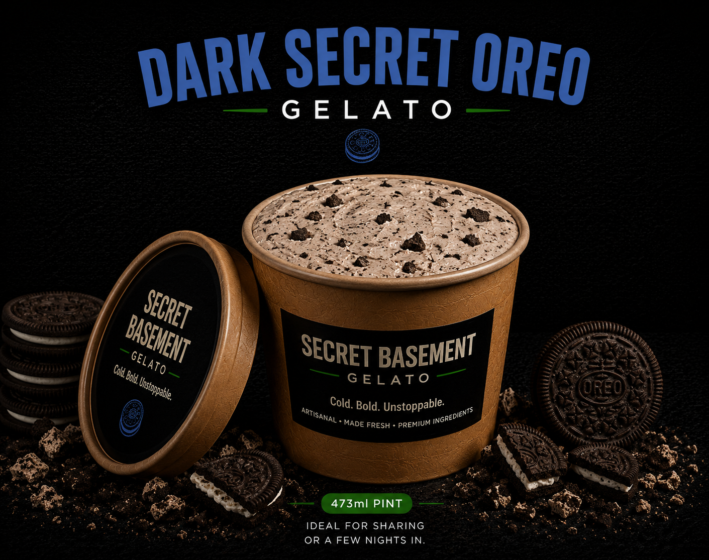Dark Secret Oreo Gelato