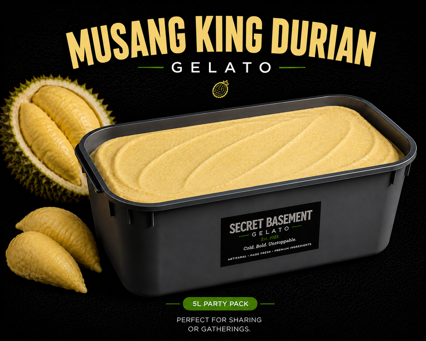Musang King Durian Gelato