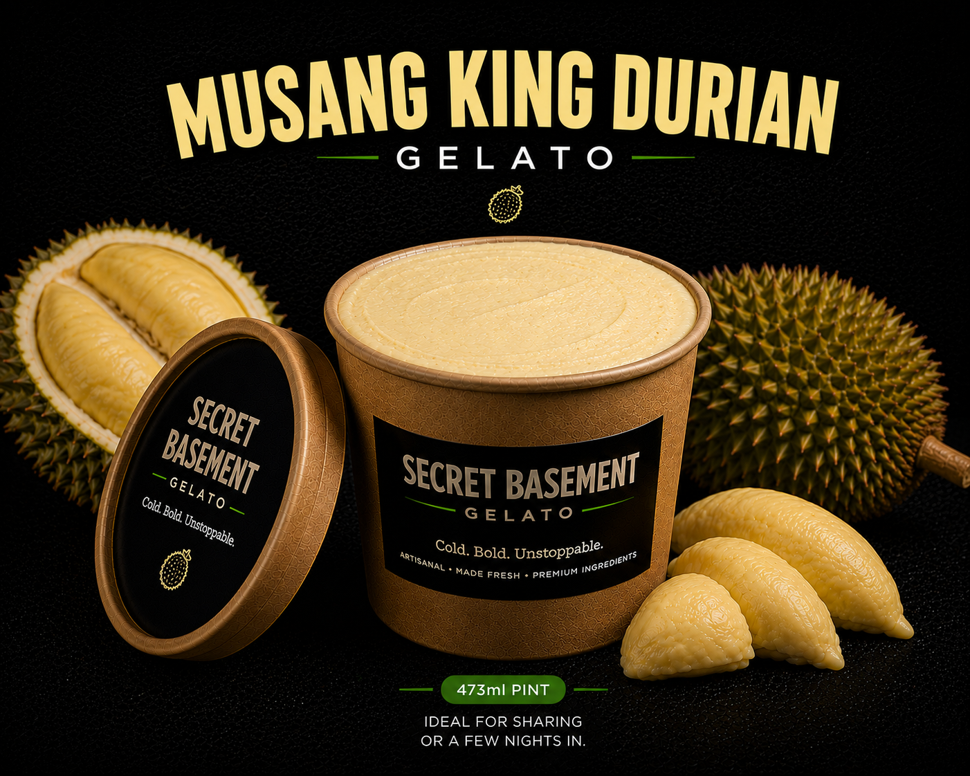 Musang King Durian Gelato
