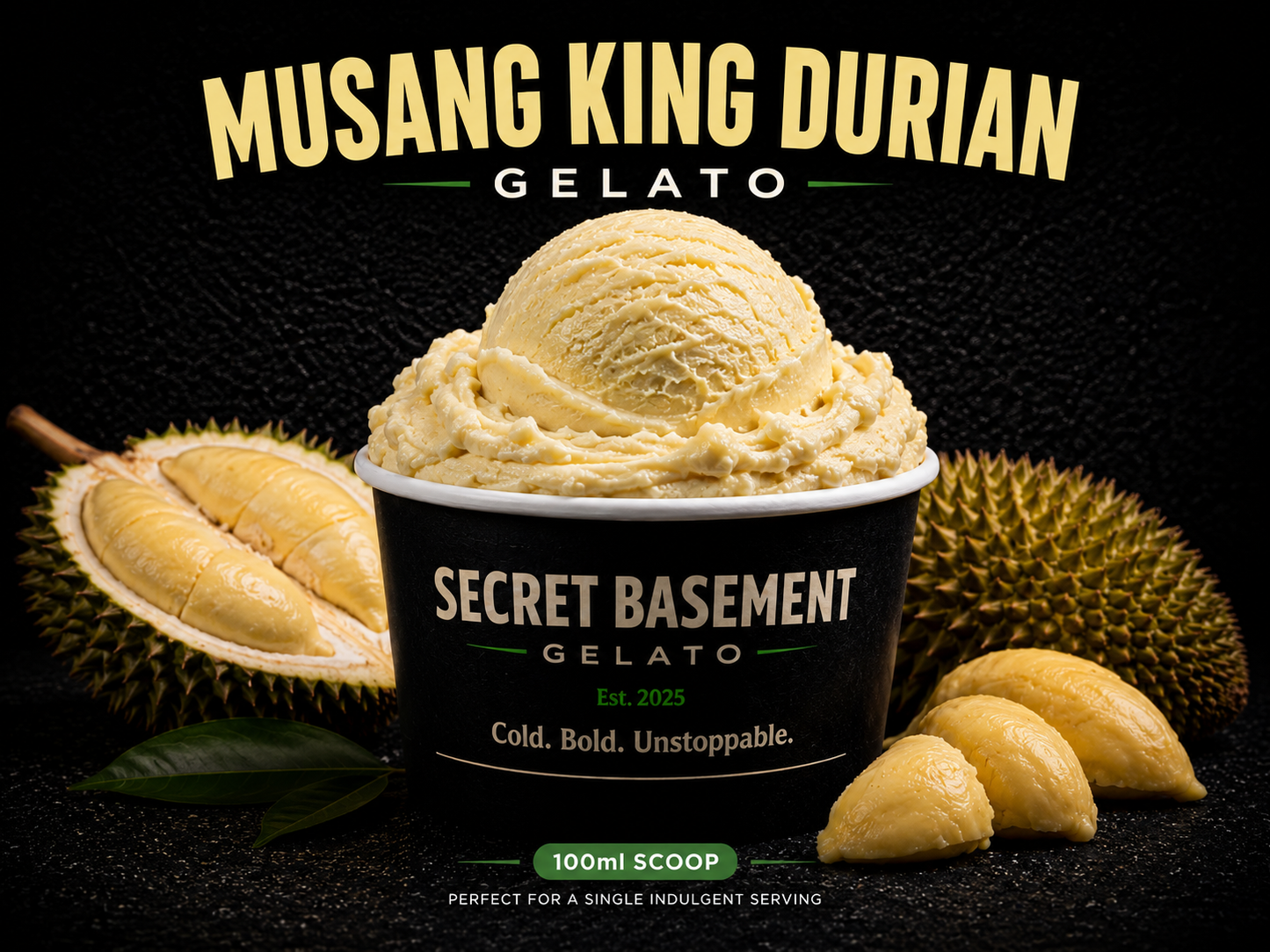 Musang King Durian Gelato