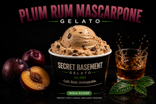 Plum Rum Mascarpone Gelato